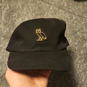 OVO Black Cap with Gold Owl Embroidery